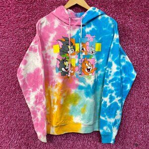 Tom and Jerry The Animated Series Tie Dye Hoodie Medium